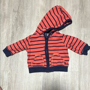 4 for $20 Striped Kids Hoodie - Orange and Navy